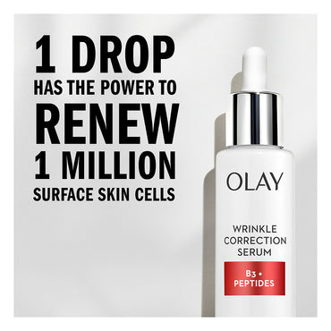 Olay Wrinkle Correction Serum with Vitamin B3+ Collagen Peptides, 1.3 Oz