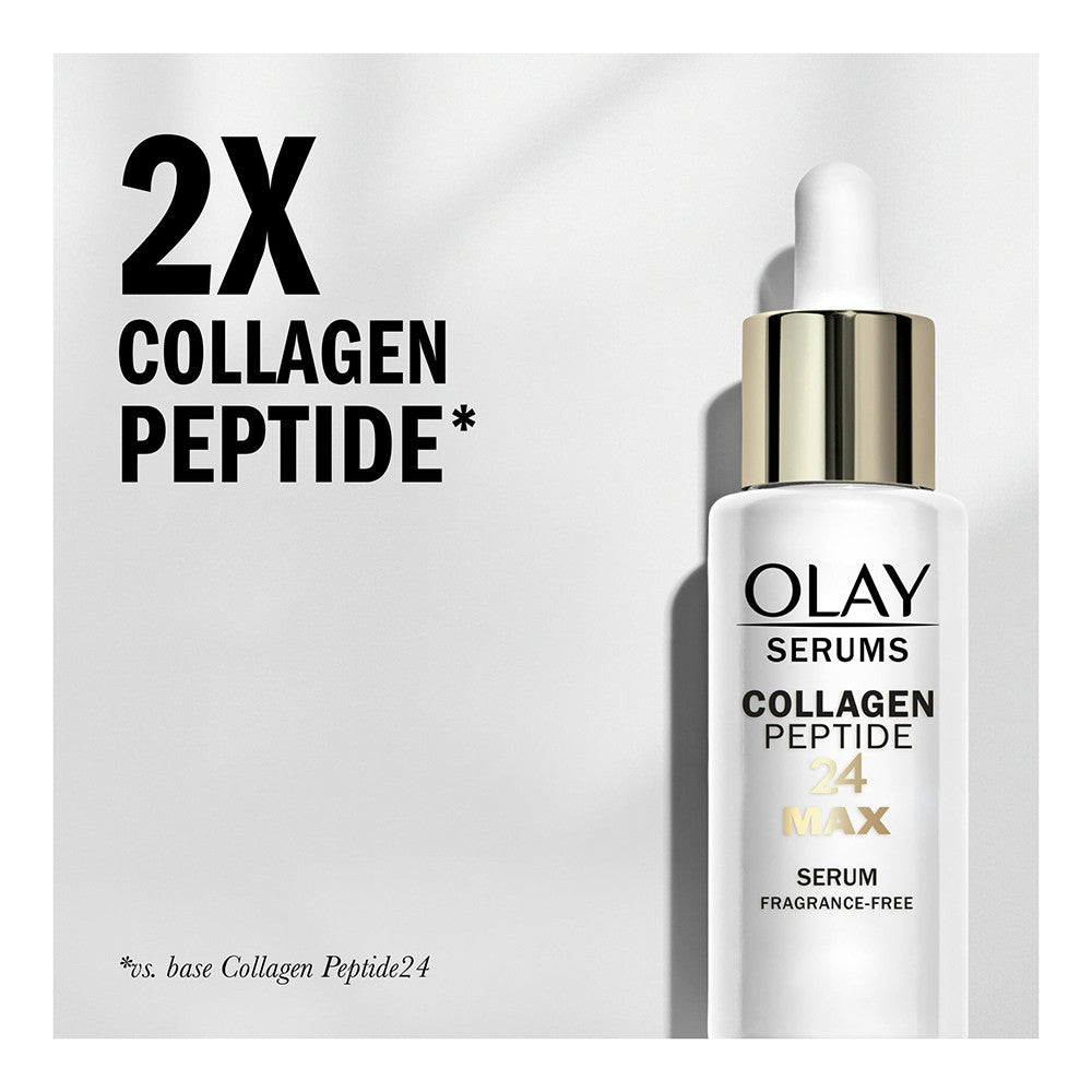 Olay Collagen Peptide 24 MAX Serum, Fragrance Free, 1.3 Oz