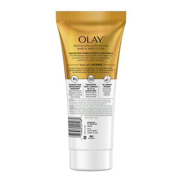 Olay Revitalizing and Hydrating Hand and Body Lotion with Vitamin C, 6 Oz