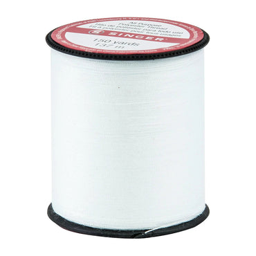 Singer All Purpose Polyester Thread, 150 Yd, White, 1 Ea