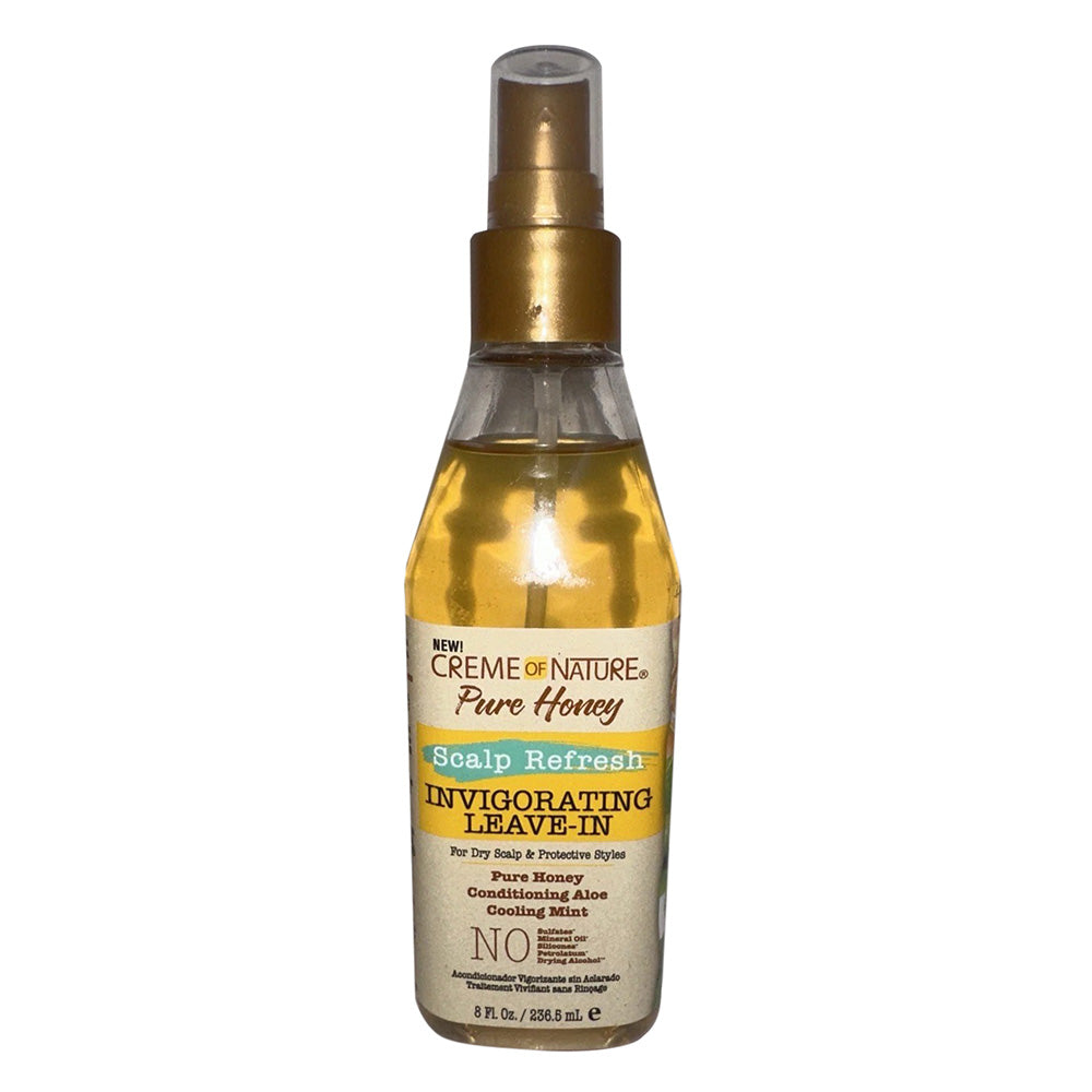 Creme of Nature Refreshes Scalp Softens Hair Pure Honey Invigorating Leave In Conditioner 8Oz (236.5ml)