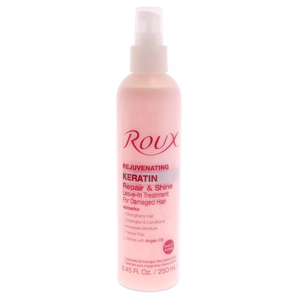 Roux Rejuvinating Keratin Repair and Shine Leave-In Treatment for Damaged Hair, 8.45 Oz