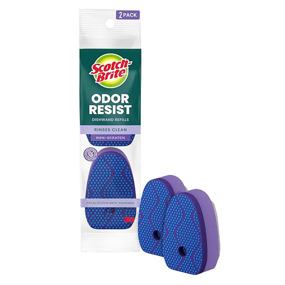 Scotch Brite Scrub Dots Dishwand Refills for Cleaning Non Scratch 2Ea