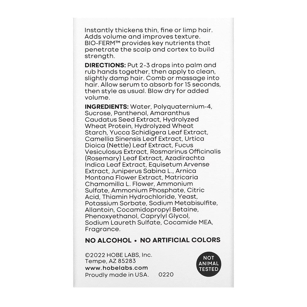 Hobe Labs Energizer Hair Thickening Serum, 2 Oz