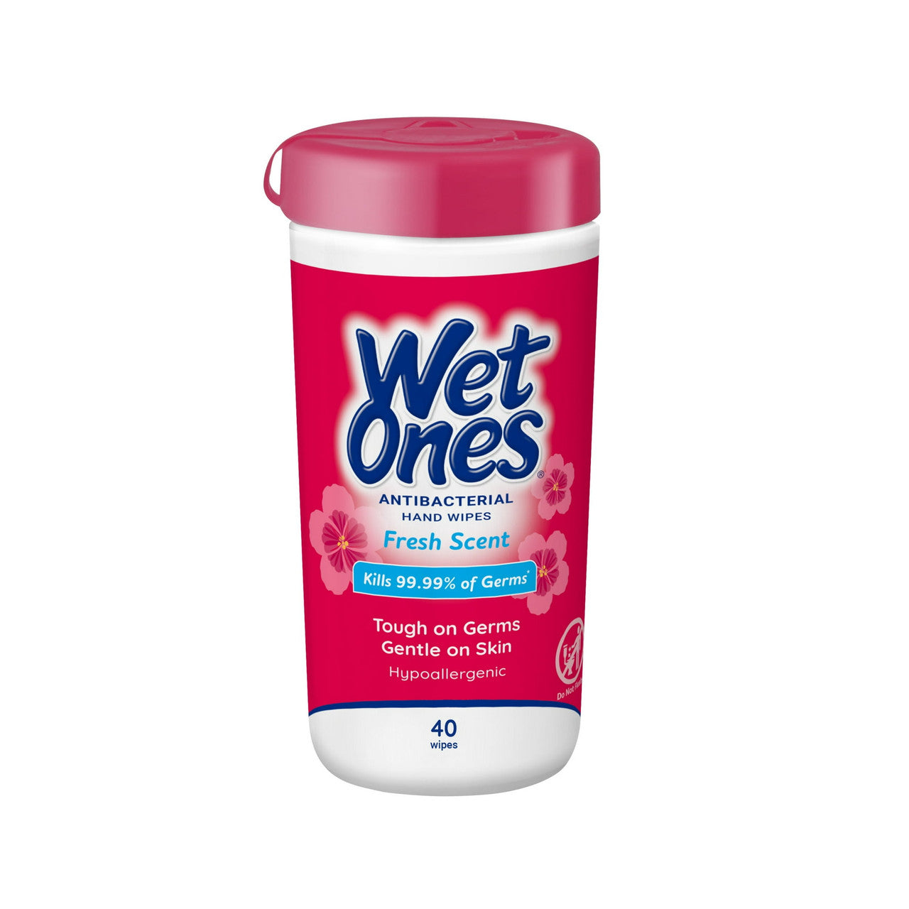 Wet Ones Antibacterial Hand And Face Wipes, Fresh Scent - 40 Ea