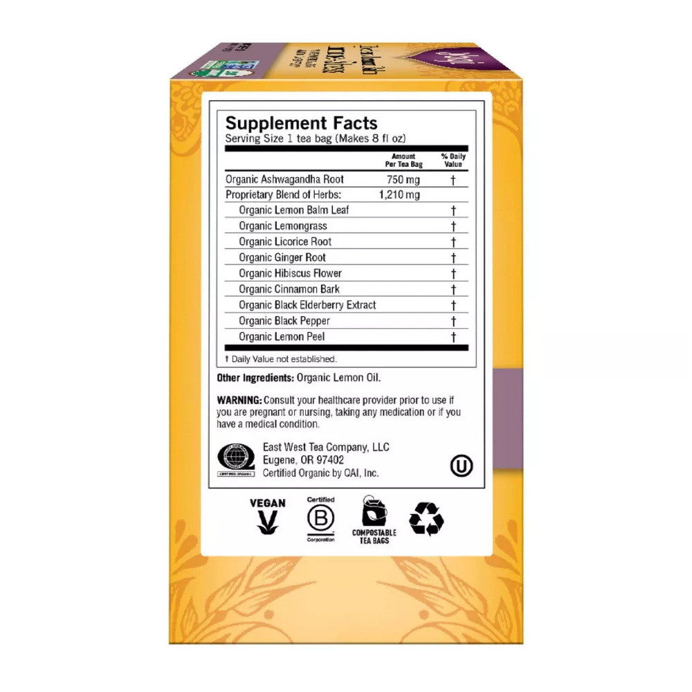 Yogi Elderberry Lemon Balm Immune Plus Stress Tea Bags, Caffeine Free, 16 Ea