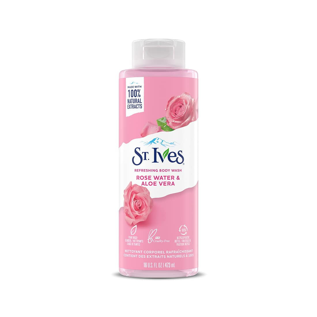 St Ives Rose Water and Aloe Vera Refreshing Body Wash, 16 Oz