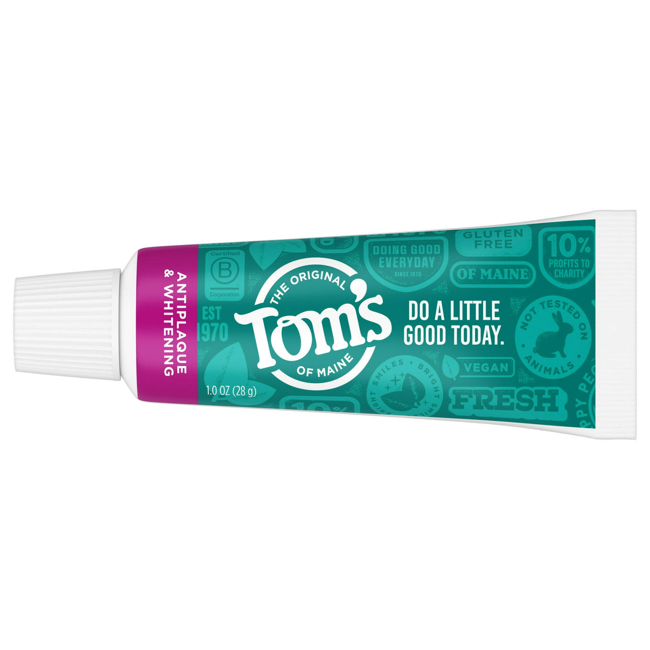 Toms Of Maine Natural Antiplaque And Whitening Toothpaste, Peppermint - 1 Oz