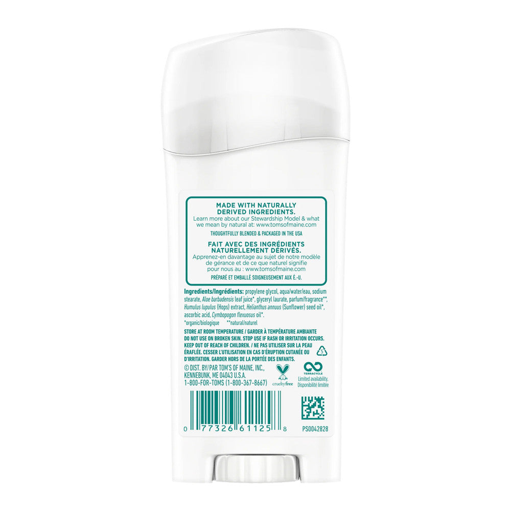 Toms Of Maine Natural Long-Lasting Deodorant Stick Apricot, 2.25 Oz