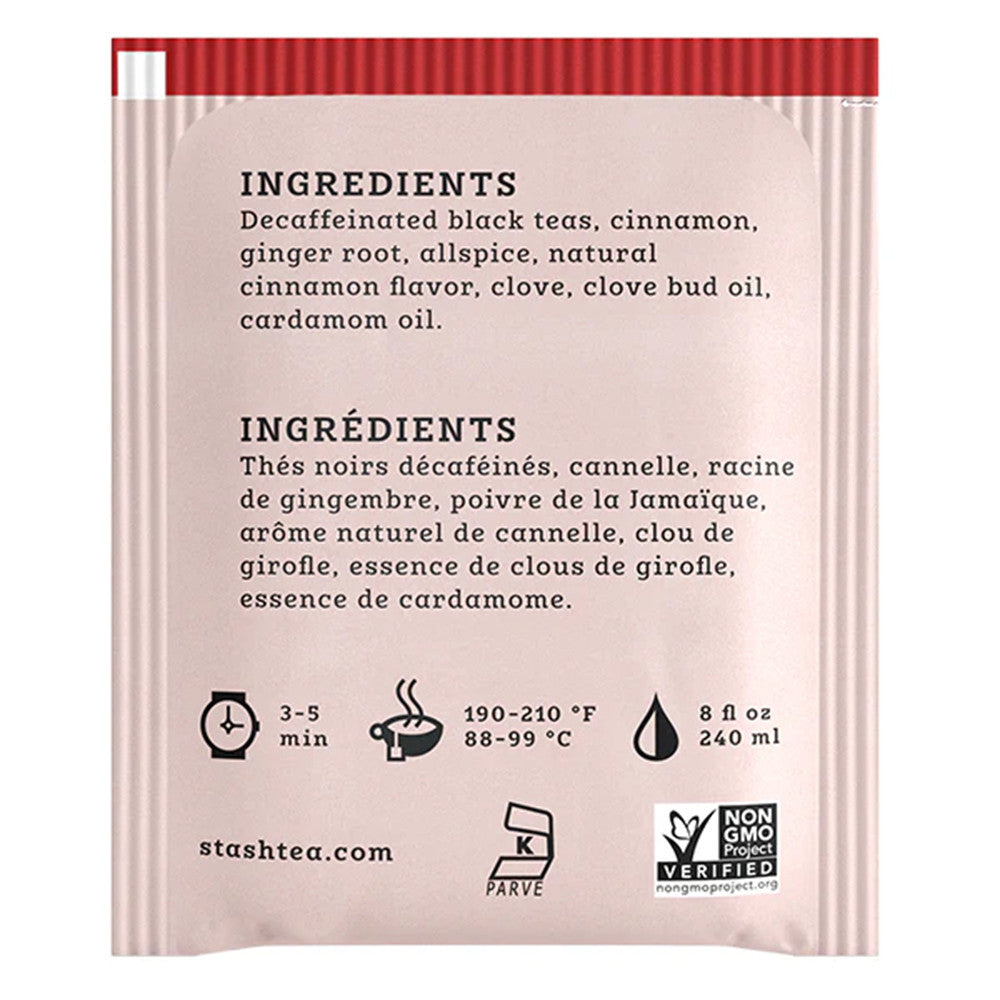 Stash Tea Decaf Chai Spice Tea, 18 Tea Bags