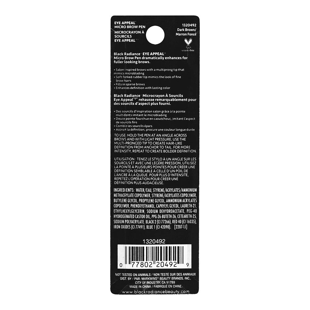 Black Radiance Eye Appeal Micro Brow Pen, 1 Ea