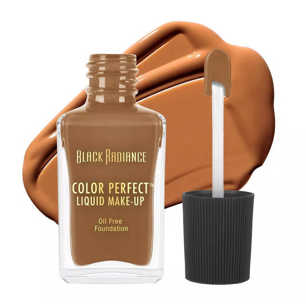 Black Radiance Color Perfect Oil Free Liquid Makeup Foundation, Rum Spice, 1.06 Oz