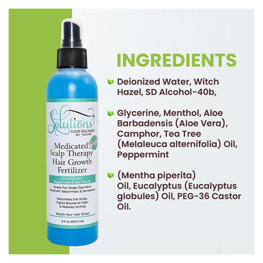 Nzuri Solutions Medicated Scalp Therapy Hair Growth Fertilizer, 8 Oz
