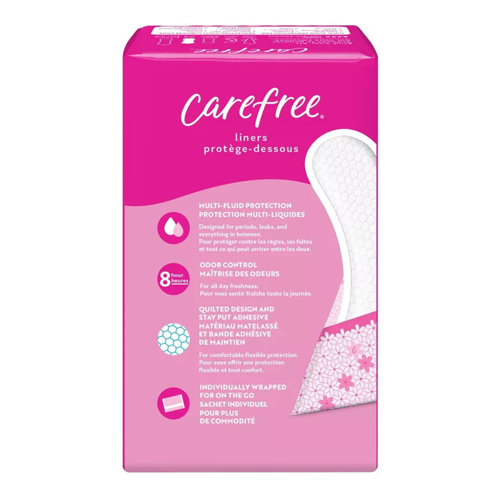Carefree Acti-Fresh Body Shape Pantiliners Long To Go Unscented Liners, 42 Ea