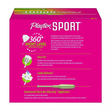 Playtex Sport Multi Pack Plastic Applicator Tampons, 24 Regular and 24 Super Tampons, Fragrance Free, 48 Ea