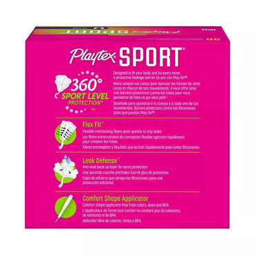 Playtex Sport Ultra Plastic Applicator Tampons, Fragrance Free, 36 Ea