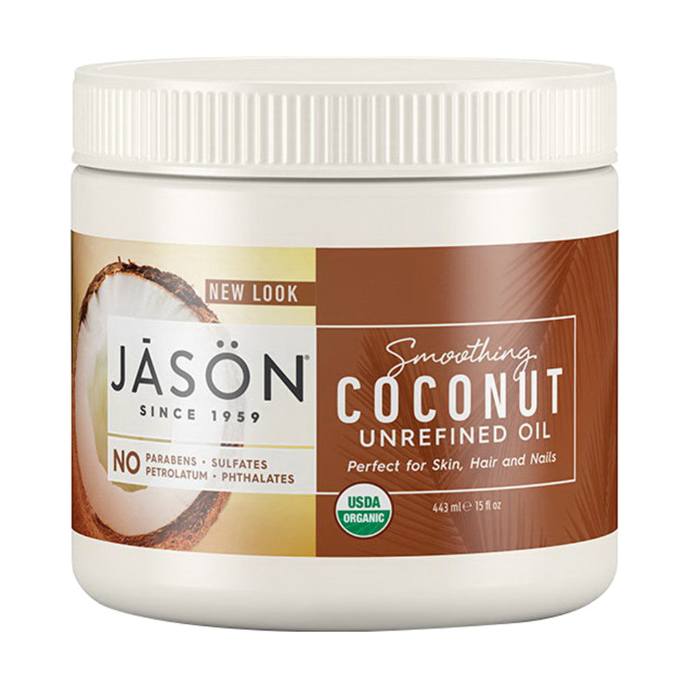 Jason Organic Unrefined Oil, Smoothing Coconut, 15 Oz