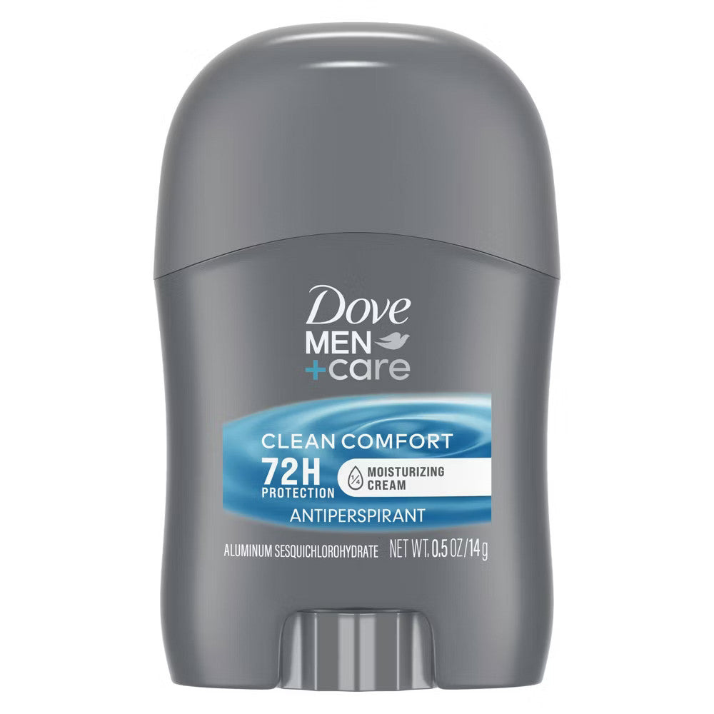 Dove Men Care 72 Hour Antiperspirant and Deodorant Stick, Trial Size, Clean Comfort, 0.5 Oz