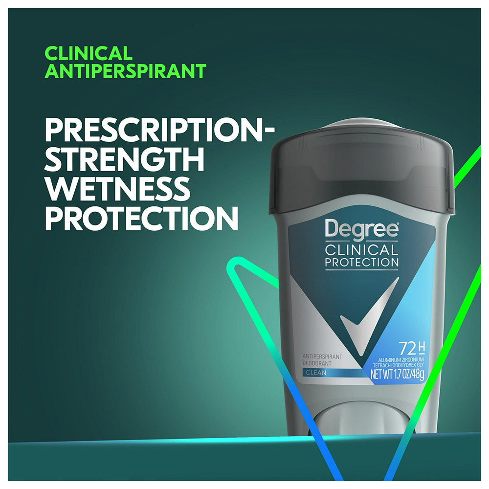 Degree Men Clinical + Antiperspirant And Deodorant, Clean - 1.7 Oz
