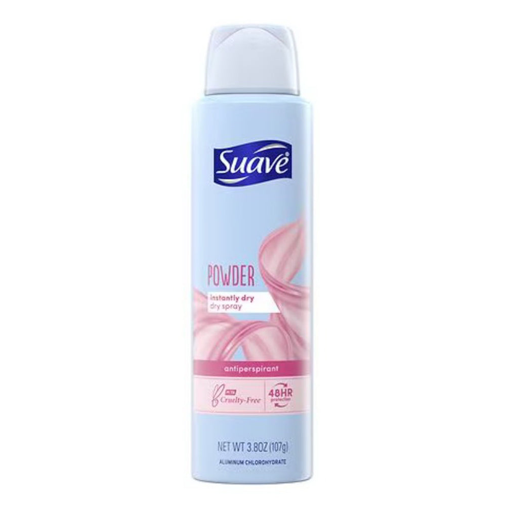Suave Powder Fresh Dry Spray Antiperspirant Deodorant Odor Protection 3.8Oz (107g)