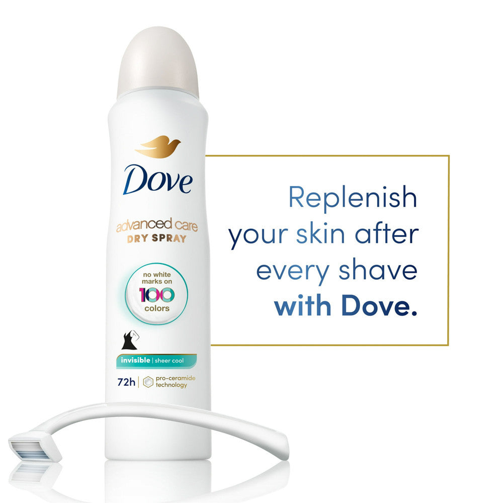 Dove Beauty Sheer Cool 48 Hour Invisible Antiperspirant And Deodorant Dry Spray, 3.8 Oz