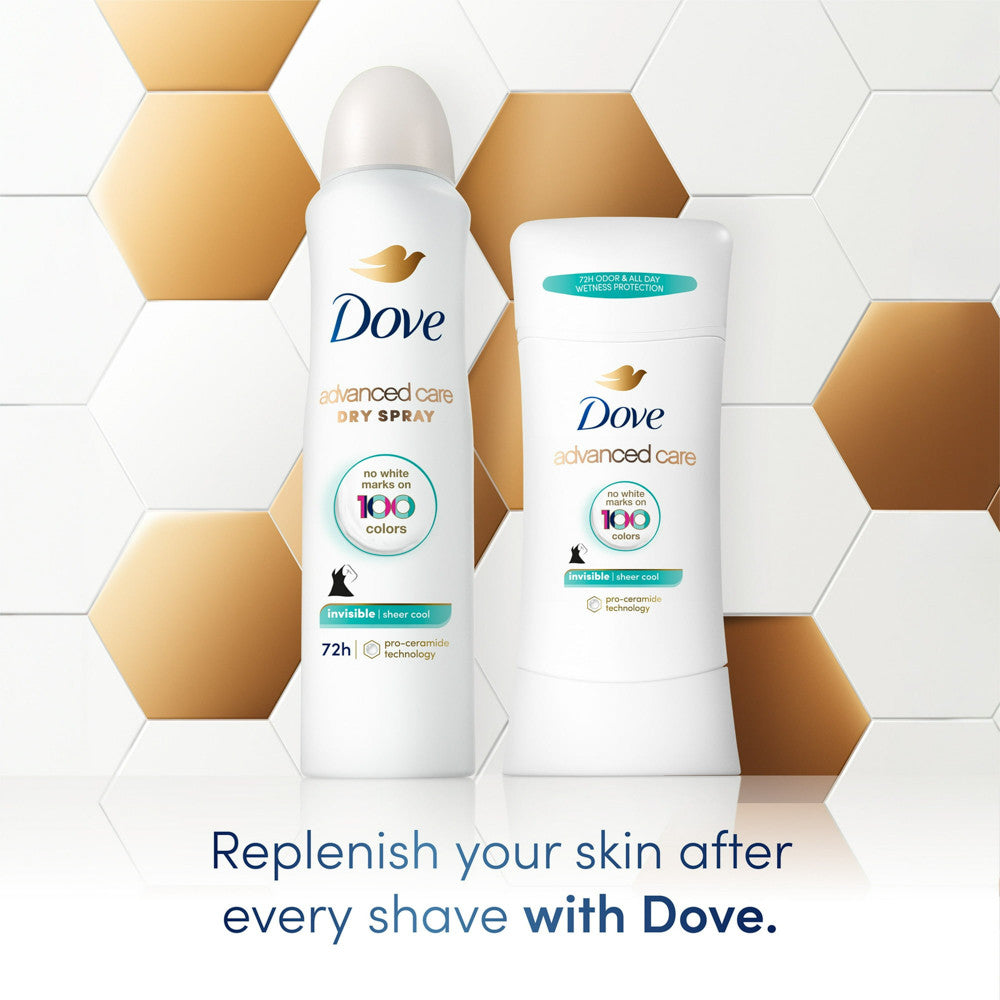 Dove Beauty Sheer Cool 48 Hour Invisible Antiperspirant And Deodorant Dry Spray, 3.8 Oz