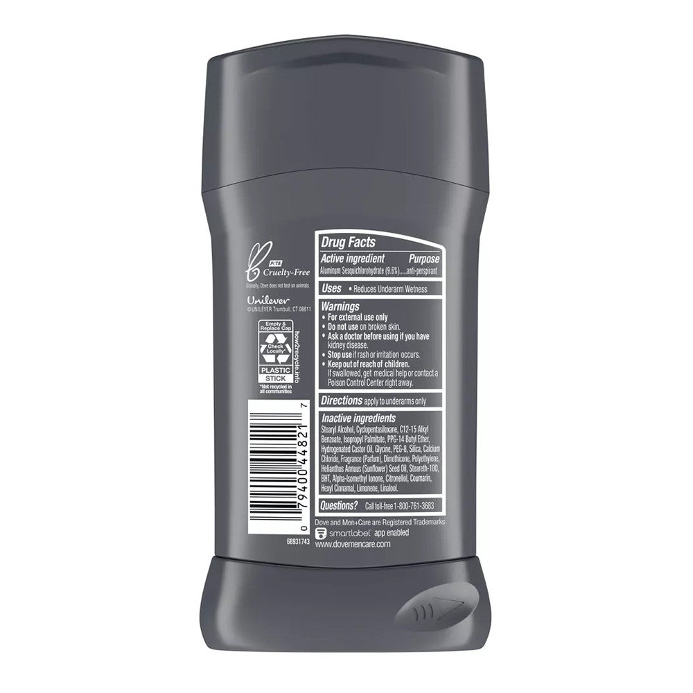 Dove Men And Care Stain Defense Cool Antiperspirant Stick, 2.7 Oz