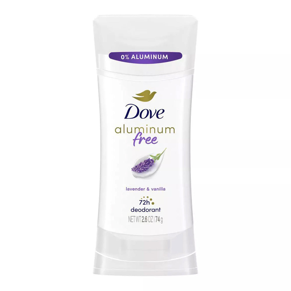 Dove Beauty Aluminum Free Lavender and Vanilla Deodorant Stick Odor Protection 2.6Oz (74g)