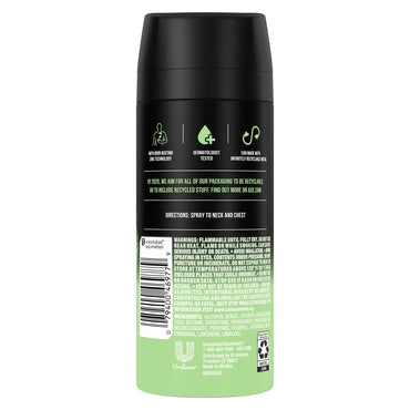 AXE Wild Bamboo Mens Body Spray Deodorant With Essential Oils - 4 Oz