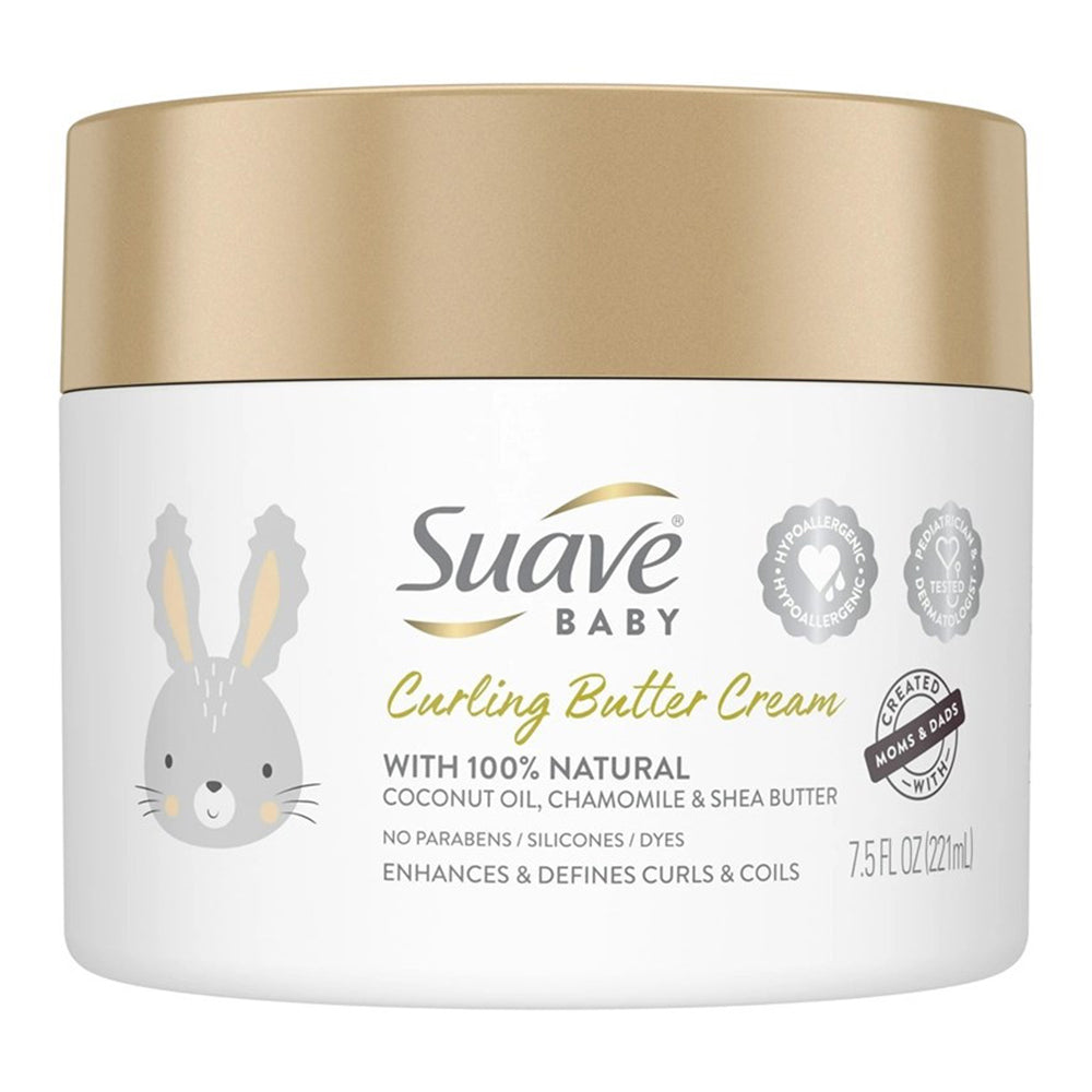 Suave Baby Curling Butter Cream with Natural Coconut Oil Chamomile and Shea Butter 7.5Oz (221ml)