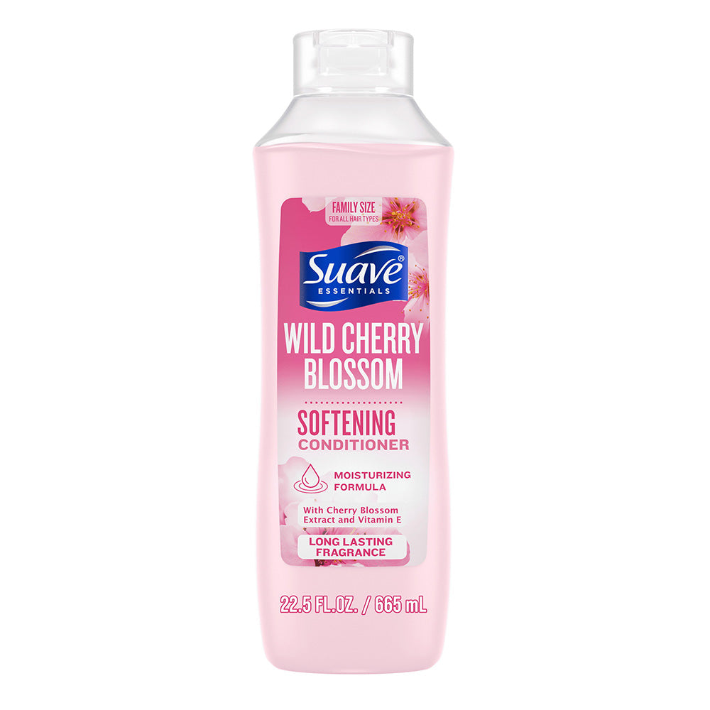 Suave Essentials Wild Cherry Blossom Softening Hair Conditioner 22.5Oz (665ml)