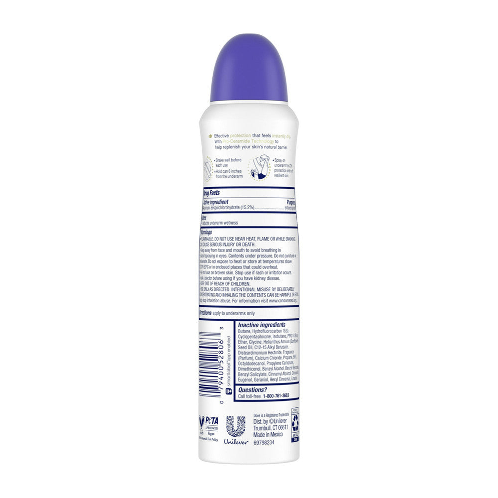 Dove Dry Spray Antiperspirant Deodorant Original Clean, 3.8 Oz