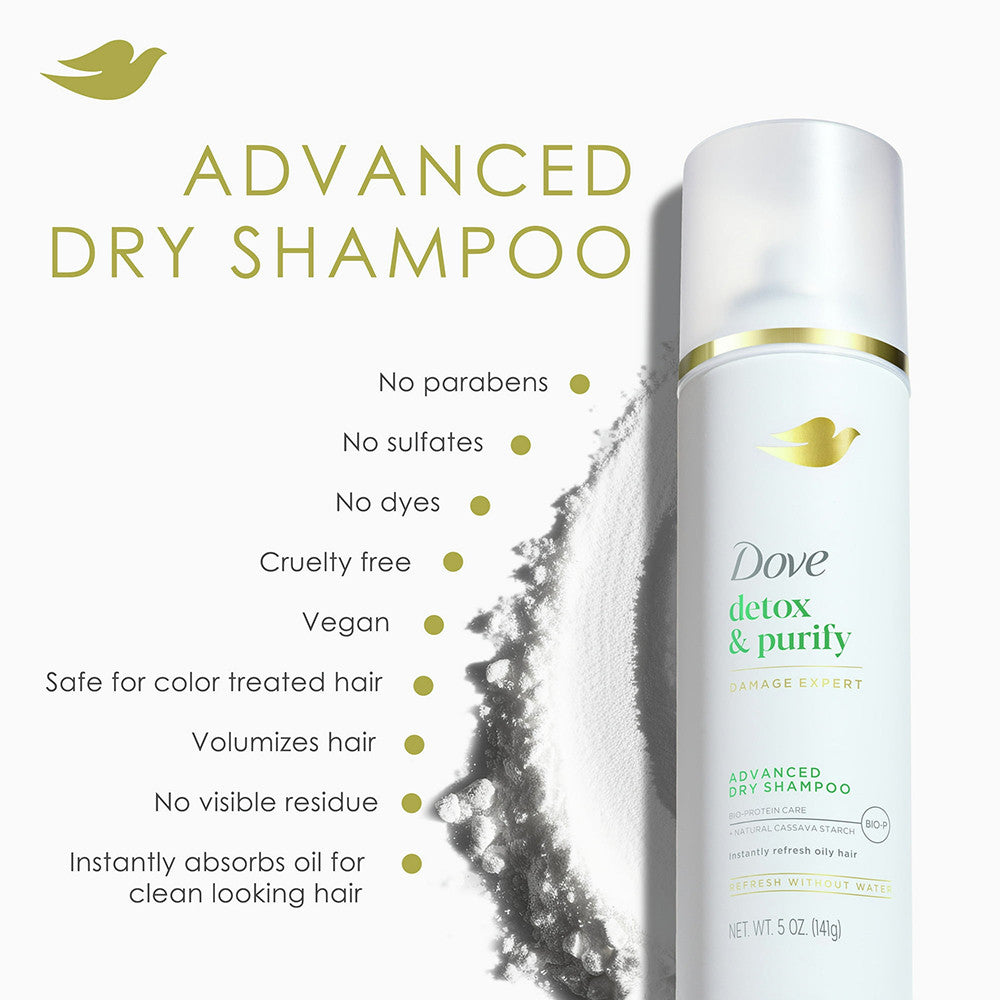 Dove Beauty Detox And Purify Dry Shampoo, 5 Oz