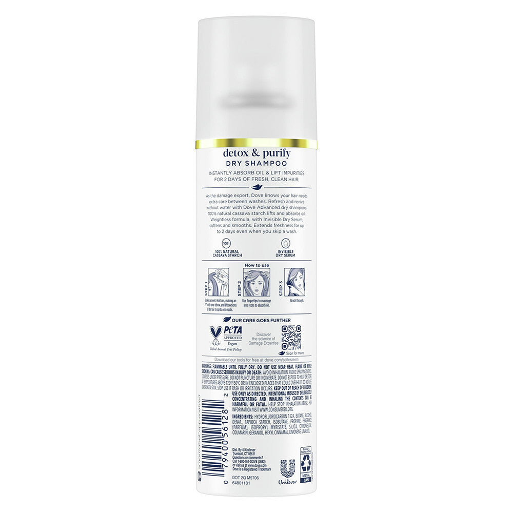 Dove Beauty Detox And Purify Dry Shampoo, 5 Oz