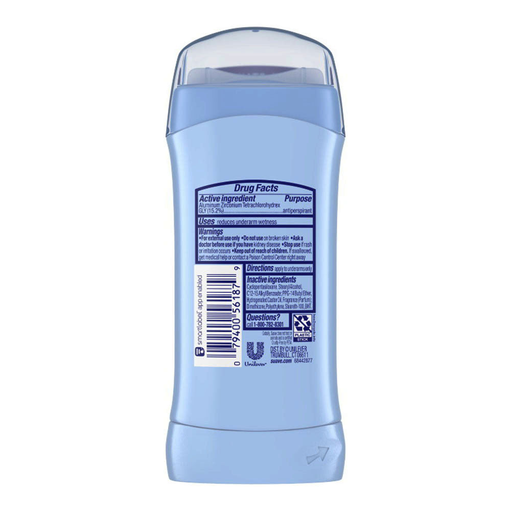 Suave Invisible Solid Antiperspirant Deodorant, Coconut Kiss, 2.6 Oz