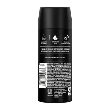 Axe Black Deodorant Body Spray for Men, 4 Oz