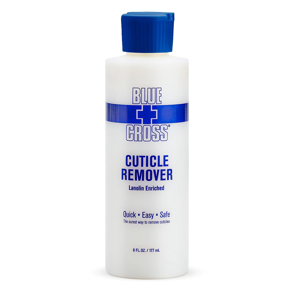 Blue Cross Liquid Cuticle Remover Nail Care Cleaner Brighter and Strengthening Formula 6Oz (177ml)