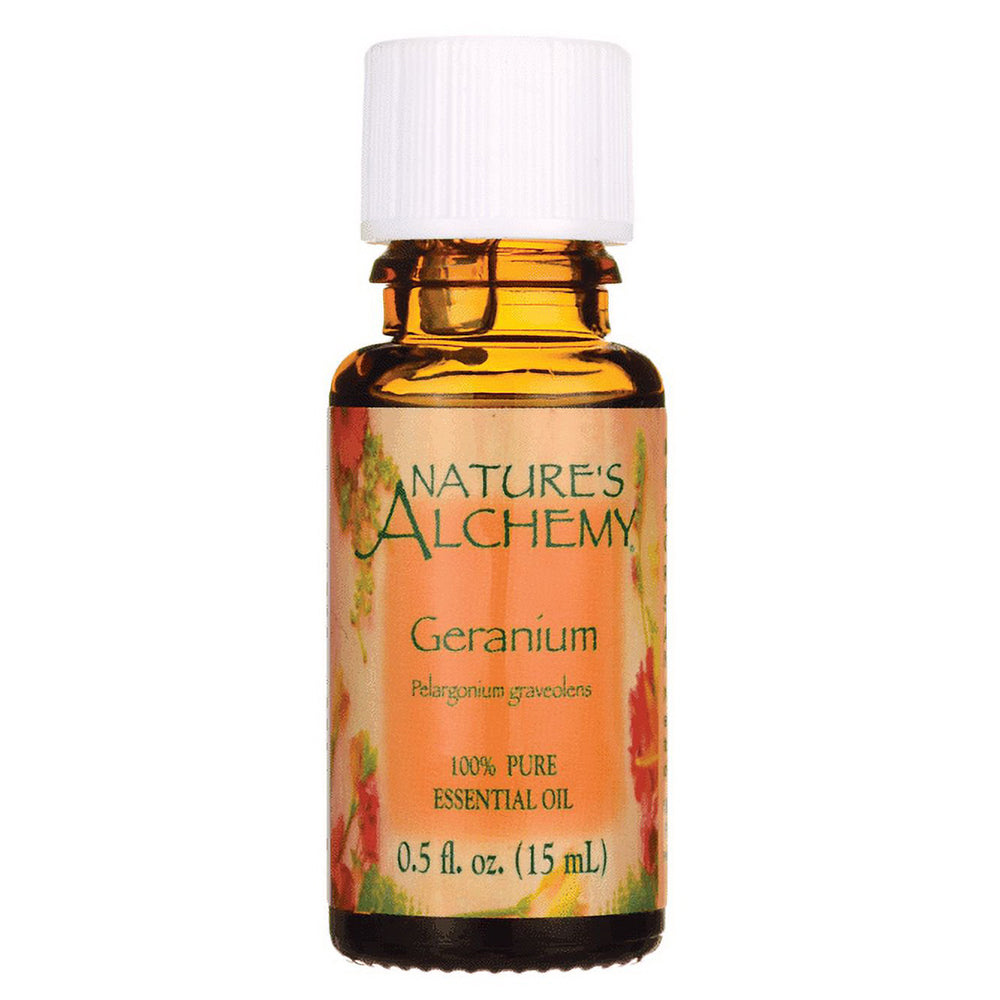 Natures Alchemy 100% Pure Essential Oil Of Geranium - 0.5 Oz