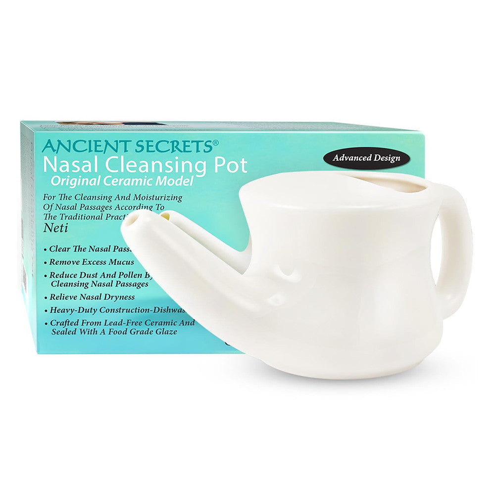 Ancient Secrets Nasal Cleansing Pot Lead Free, Ceramic, 1 Unit