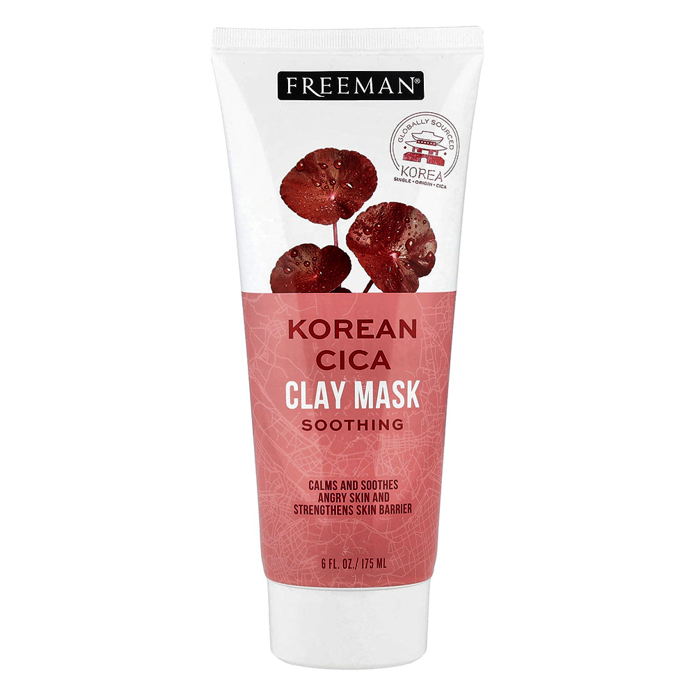 Freeman Facial Korean Cica Clay Mask for Calming Soothing and Comforting Skin 6Oz (175ml)