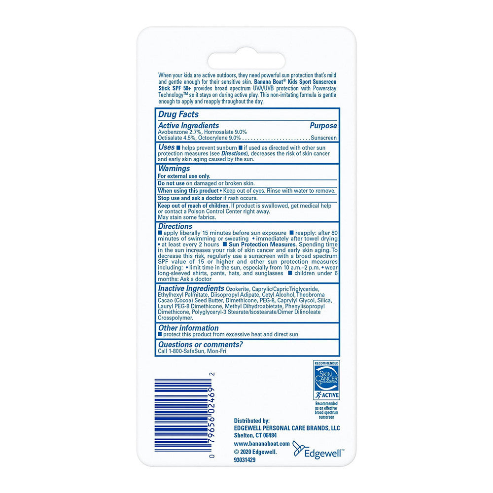 Banana Boat Kids Sport Stick Spf 50 Plus, 0.5 Oz