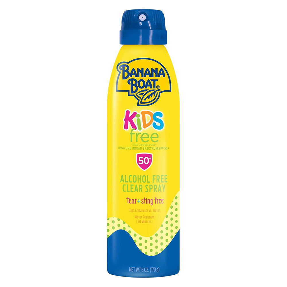 Banana Boat Kids Free UltraMist SPF 50 Plus Sunscreen Spray Alcohol Tear and Sting Free 6Oz (170g)