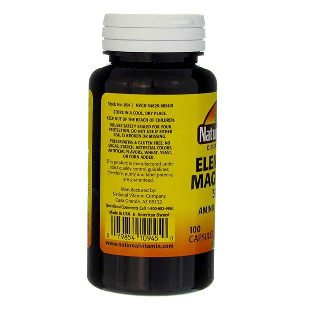 Natures Blend Elemental Magnesium 300 Mg Capsules, 100 Ea