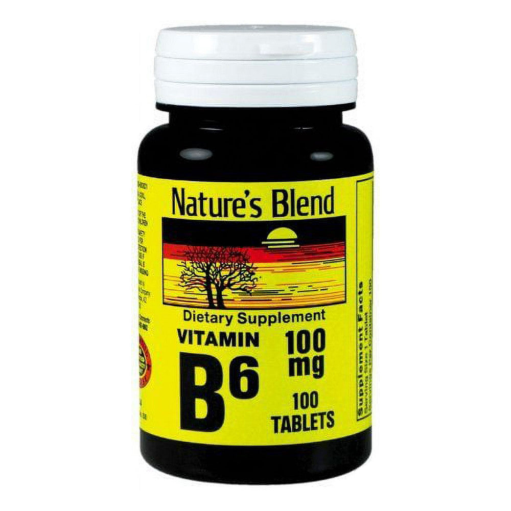 Natures Blend Vitamin B6 100 Mg Tablets, 100 Ea