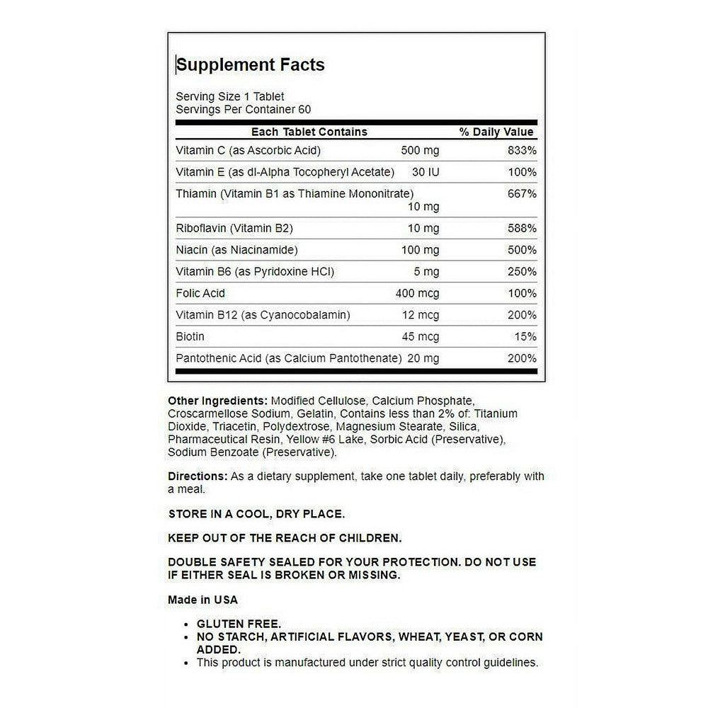 Natures Blend Stress Formula Vitamins Tablets, 60 Ea