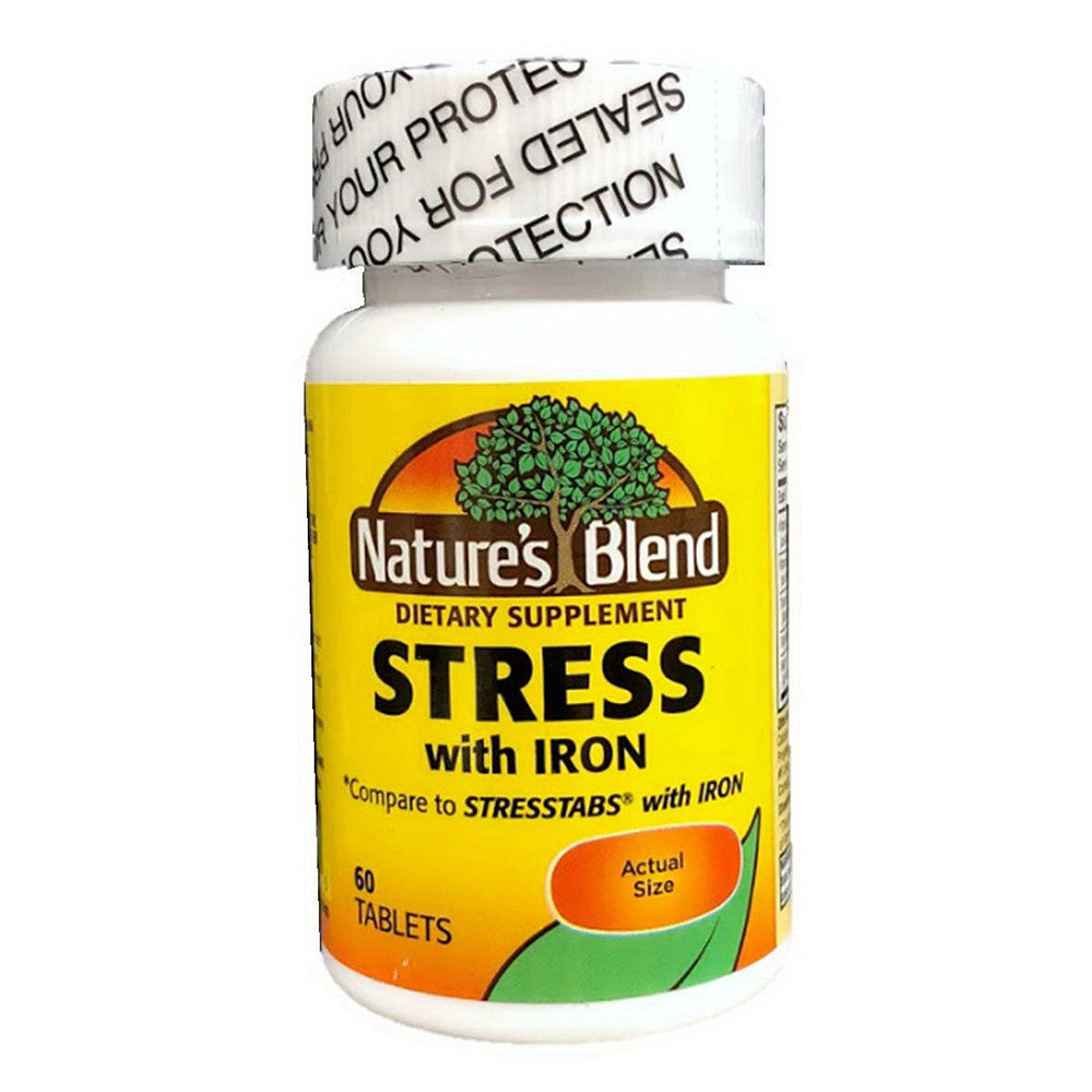 Natures Blend Stress Formula With Iron Tablets, 60 Ea
