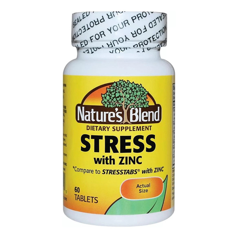 Natures Blend Stress Formula With Zinc Tablets, 60 Ea