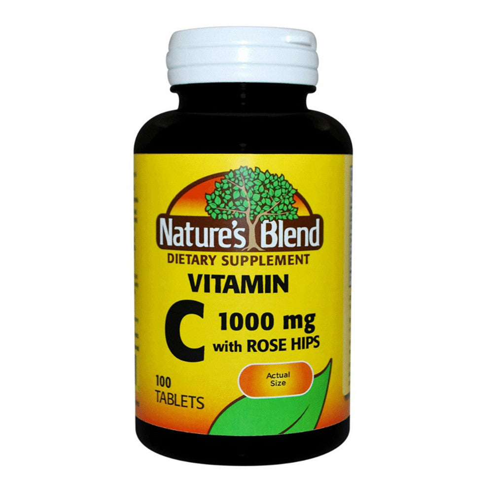 Natures Blend Vitamin C 1000 Mg with Rose Hips Tablets, 100 Ea