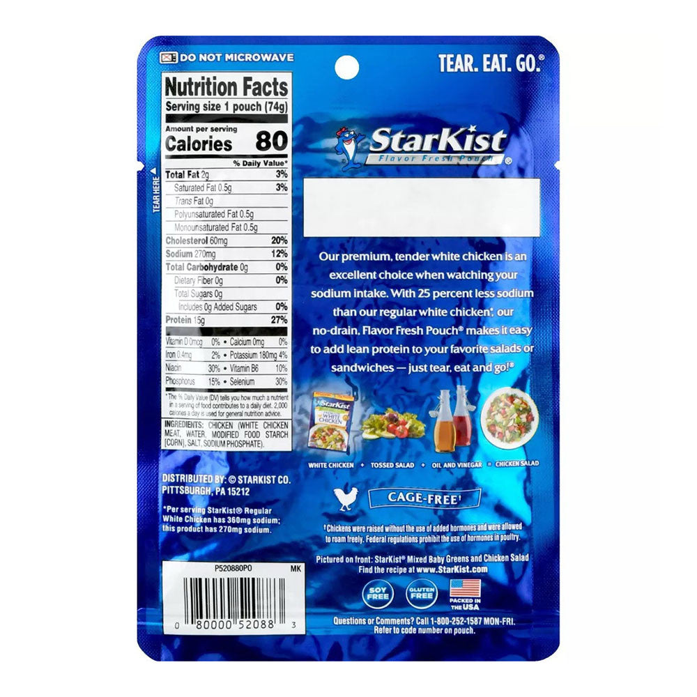 StarKist Less Sodium Premium White Chicken, 2.6 Oz