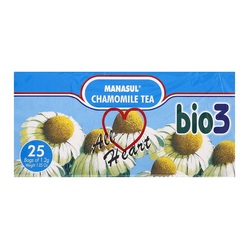 Manasul International Chamomile Natural Herb Tea, 25 Ea